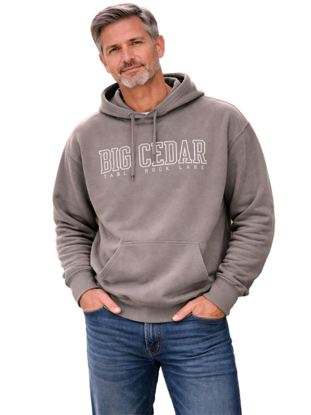 tan men’s hoodie sweater from big cedar table rock lake